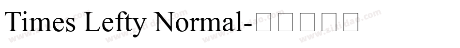 Times Lefty Normal字体转换